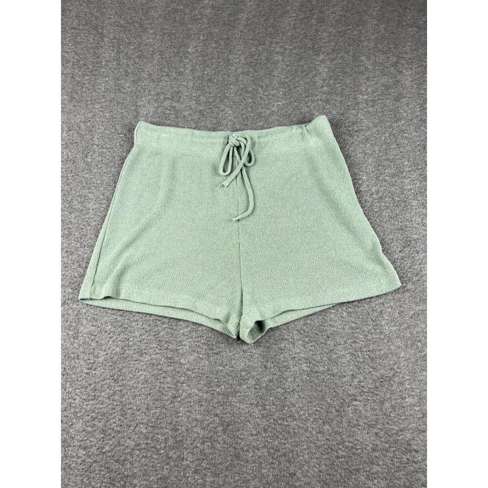 H&M Knit Drawstring Waist Shorts in Light Green Size Medium
